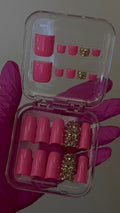 Bubble gum glam toes