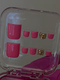 Bubble gum glam toes